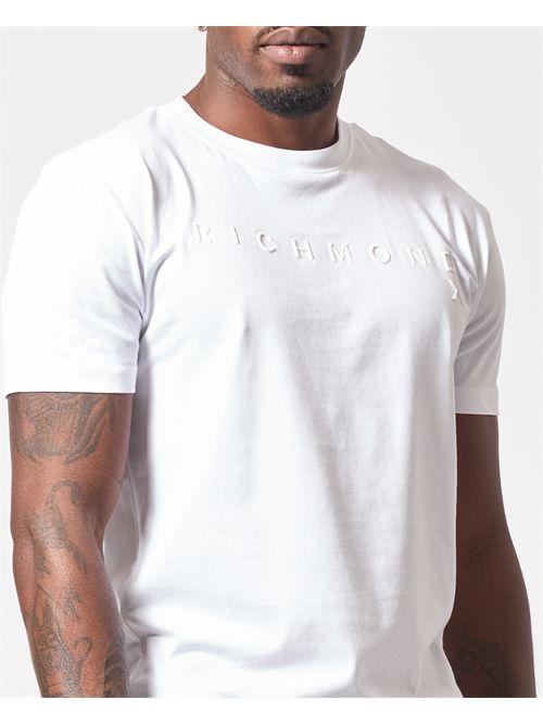 T-shirt girocollo Richmond X con logo in rilievo RICHMOND X | UMP25009TSWHITE